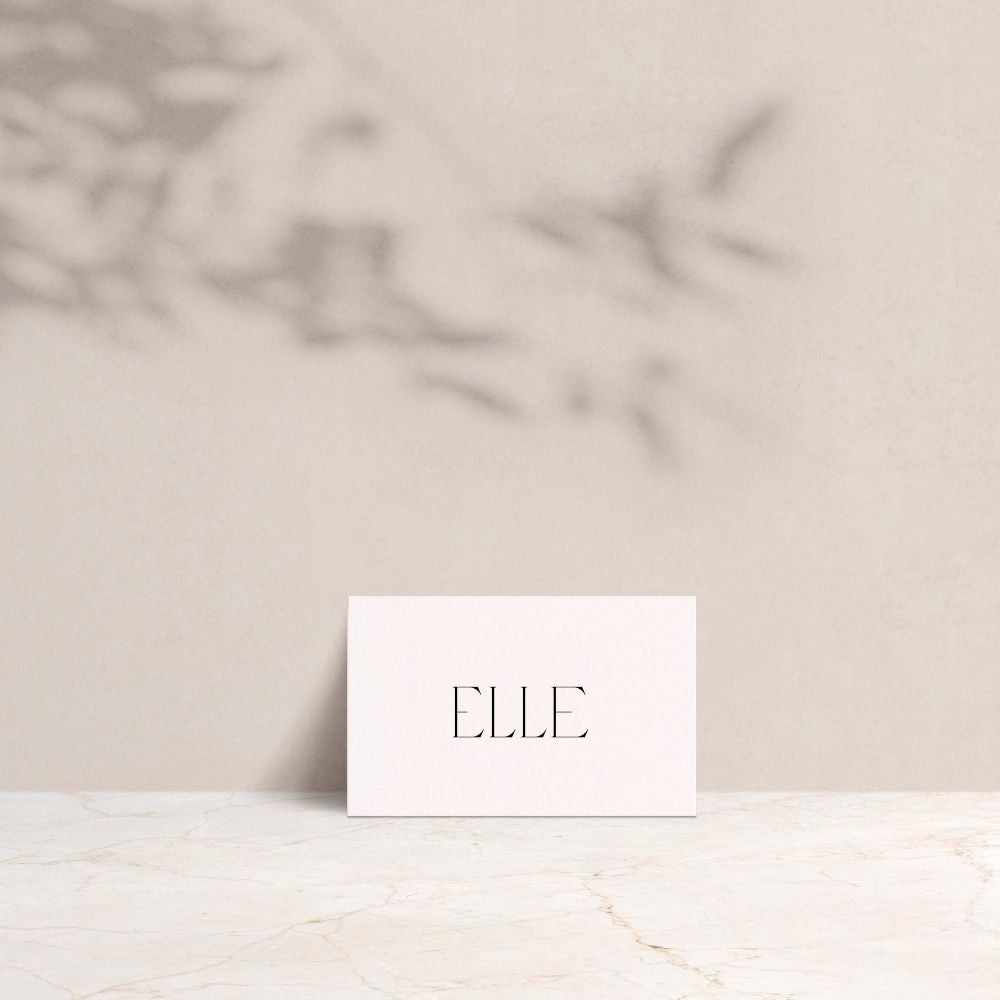 ELLE Wedding Place Cards - Wedding Reception Stationery available at The Ivy Collection | Luxury Wedding Stationery