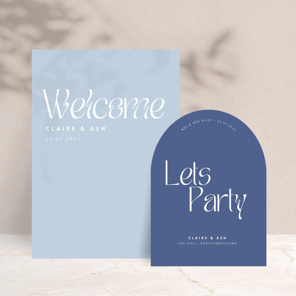 ROSA Wedding Welcome Sign Set of 2 - Wedding Ceremony Stationery available at The Ivy Collection | Luxury Wedding Stationery