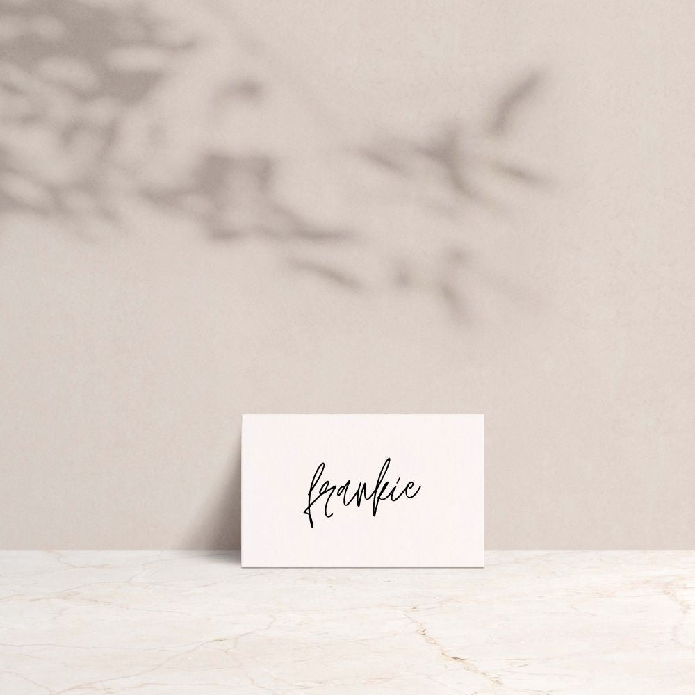 FRANKIE Wedding Place Cards - Wedding Reception Stationery available at The Ivy Collection | Luxury Wedding Stationery