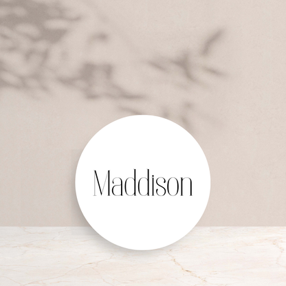Maddison Wedding Circle Place Cards