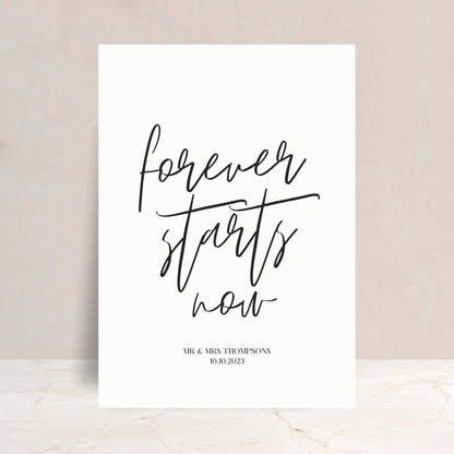 LILLI Forever Starts Now Wedding Welcome Sign