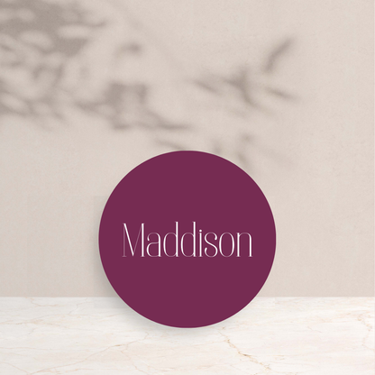 Maddison Wedding Circle Place Cards