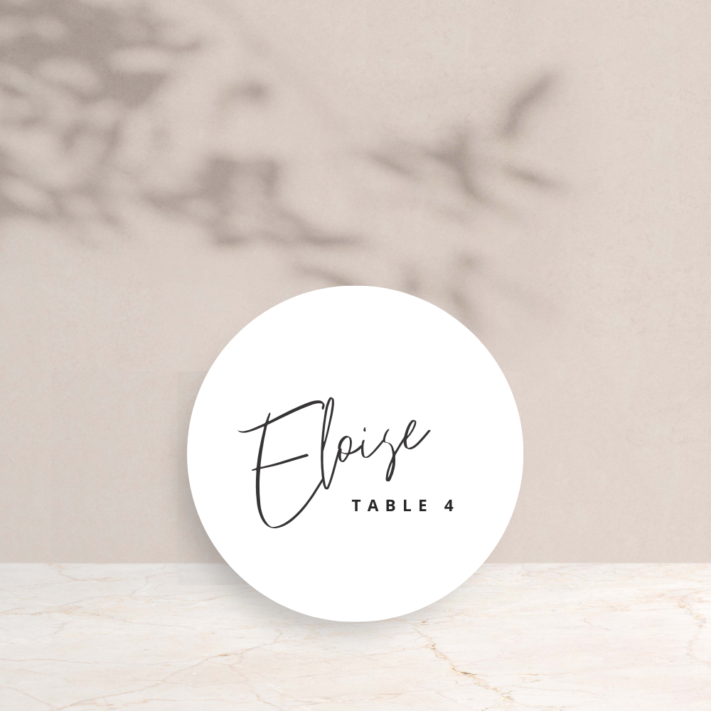 Eloise Wedding Circle Place Cards