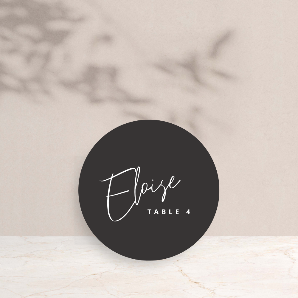 Eloise Wedding Circle Place Cards