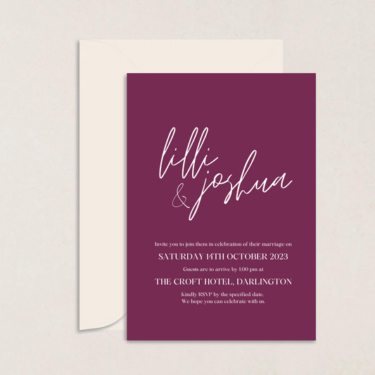 LILLI Wedding Invitations - Wedding Invitations available at The Ivy Collection | Luxury Wedding Stationery