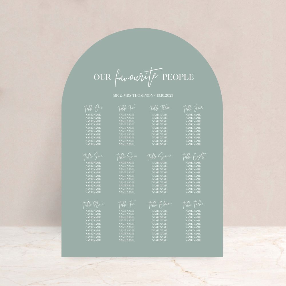 Lilli Wedding Table Plan Sign