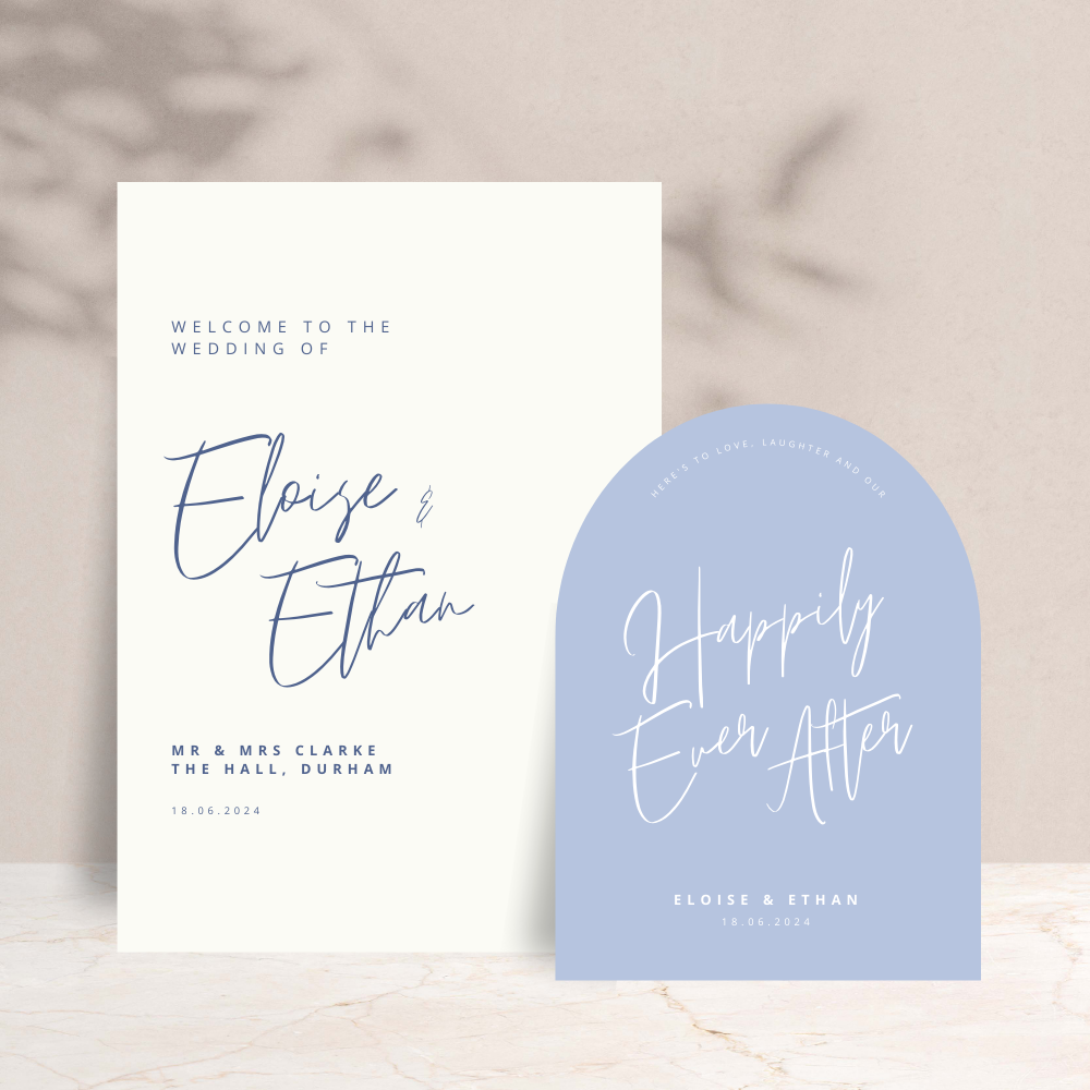 Eloise Wedding Welcome Sign Set of 2