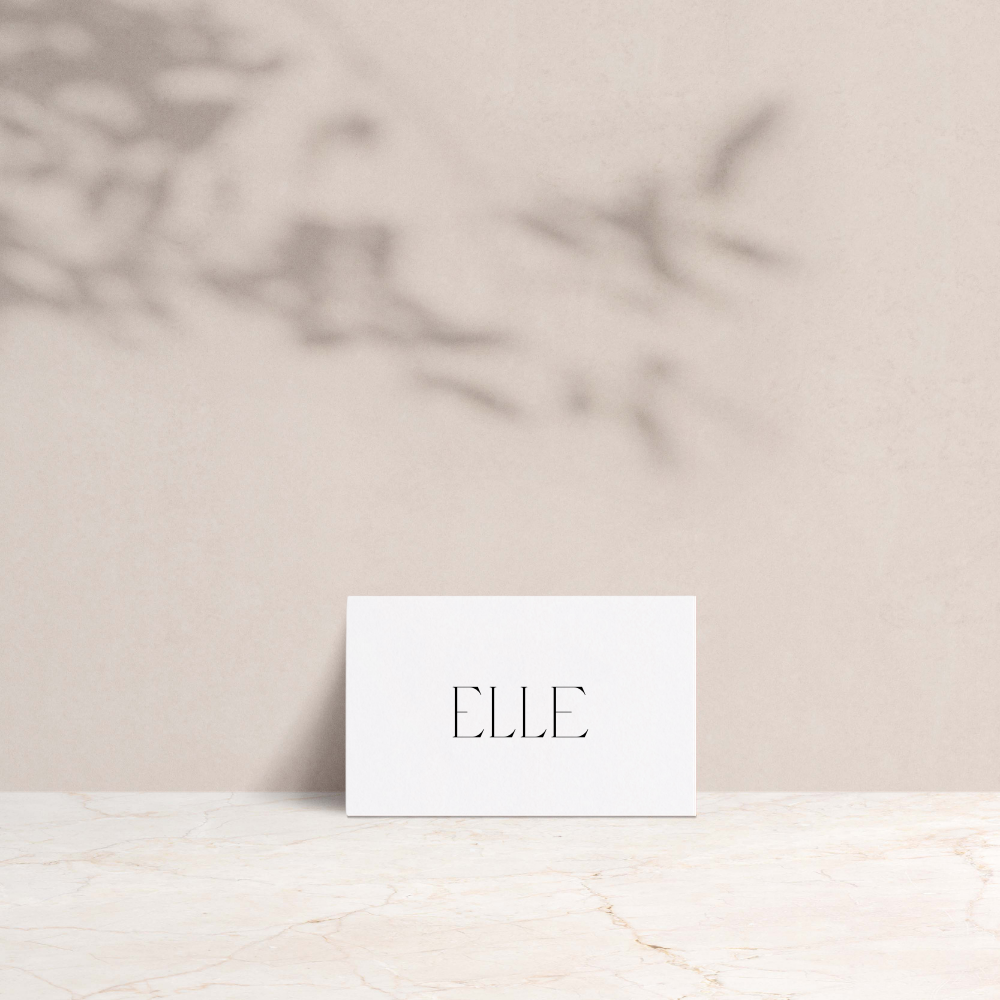 Elle Wedding Tent Fold Place Cards