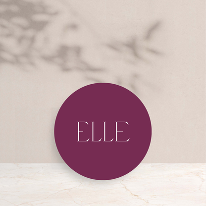 Elle Wedding Circle Place Cards