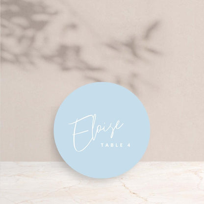 ELOISE Wedding Circle Place Cards - Wedding Reception Stationery available at The Ivy Collection | Luxury Wedding Stationery