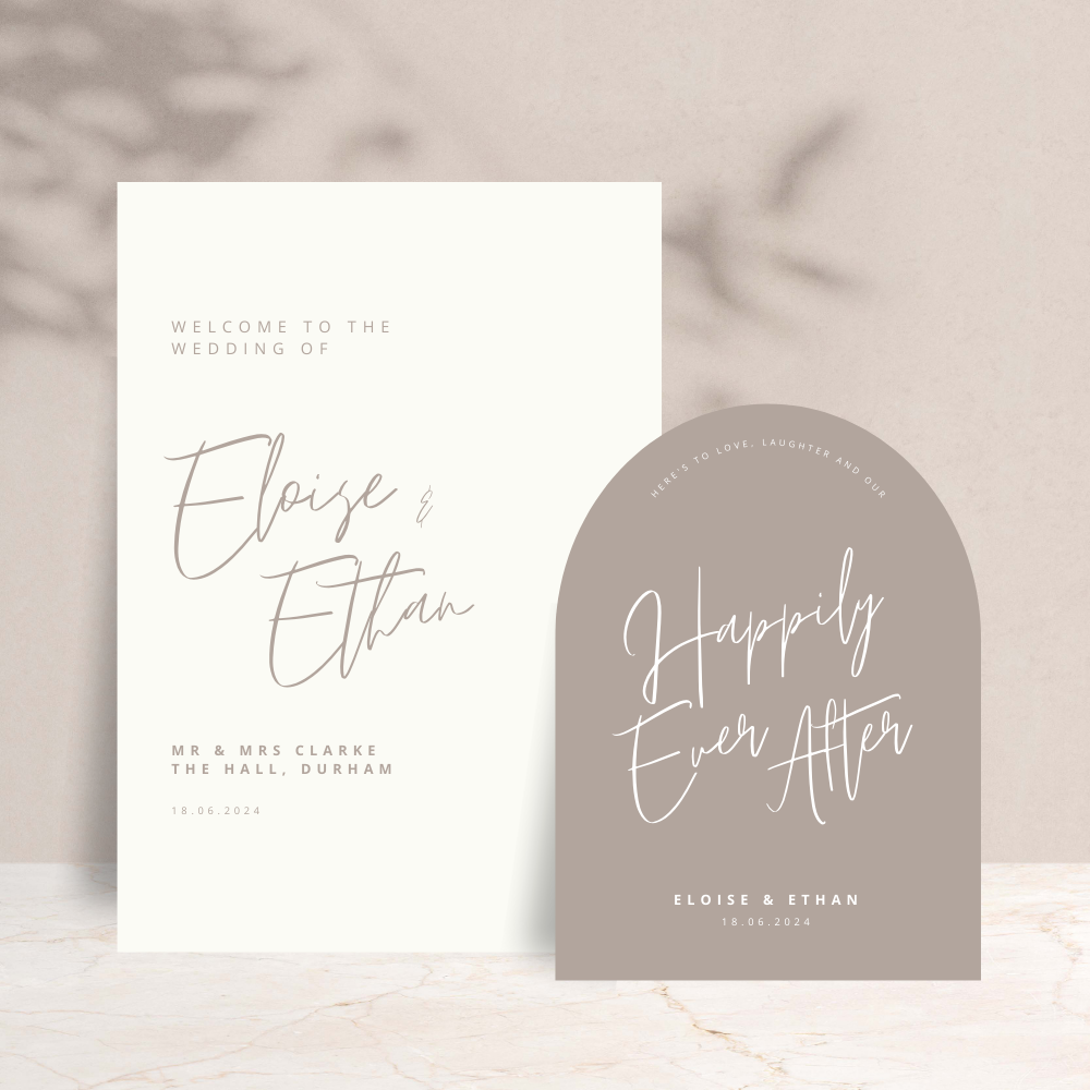 Eloise Wedding Welcome Sign Set of 2