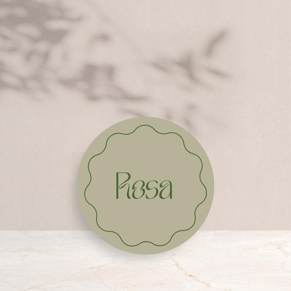 ROSA Wedding Circle Place Cards - Wedding Reception Stationery available at The Ivy Collection | Luxury Wedding Stationery