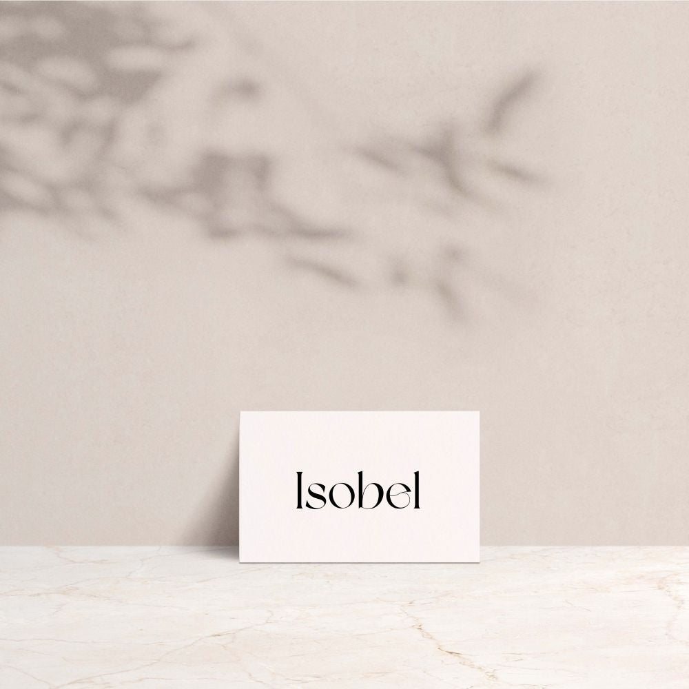 ISOBEL Wedding Place Cards - Wedding Reception Stationery available at The Ivy Collection | Luxury Wedding Stationery