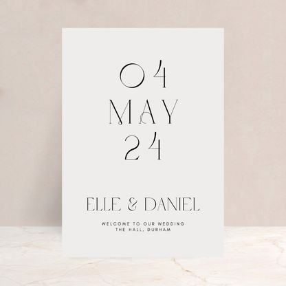 Elle Wedding Welcome Sign