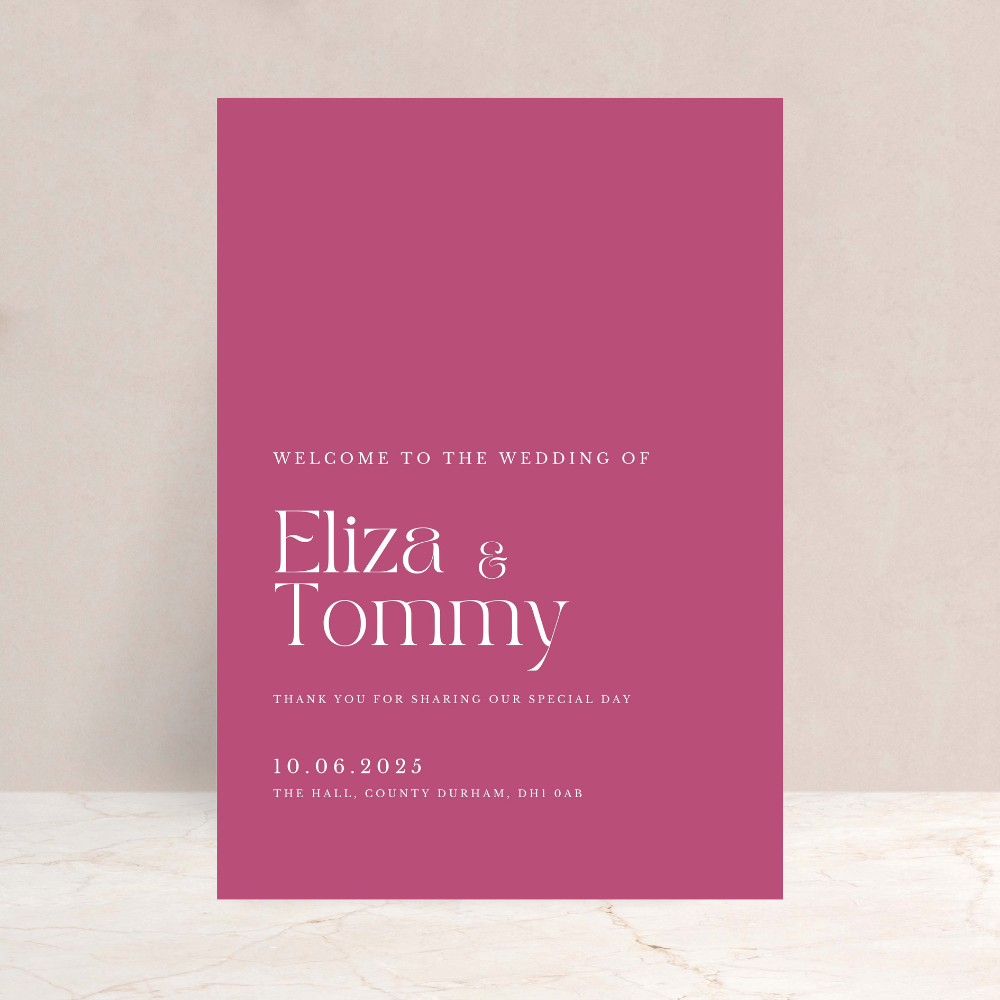 Eliza Wedding Welcome Sign