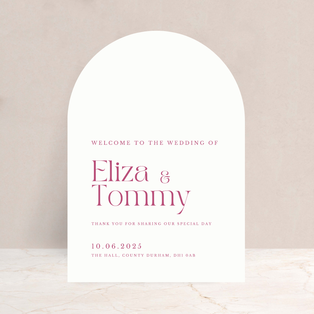 Eliza Wedding Welcome Sign