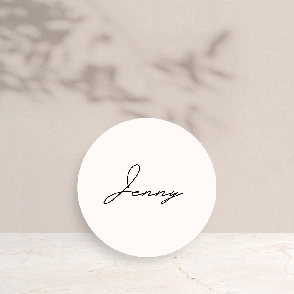 Jenny Wedding Circle Place Cards