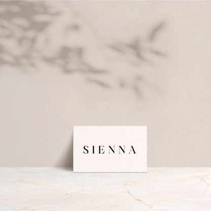 SIENNA Wedding Place Cards - Wedding Reception Stationery available at The Ivy Collection | Luxury Wedding Stationery