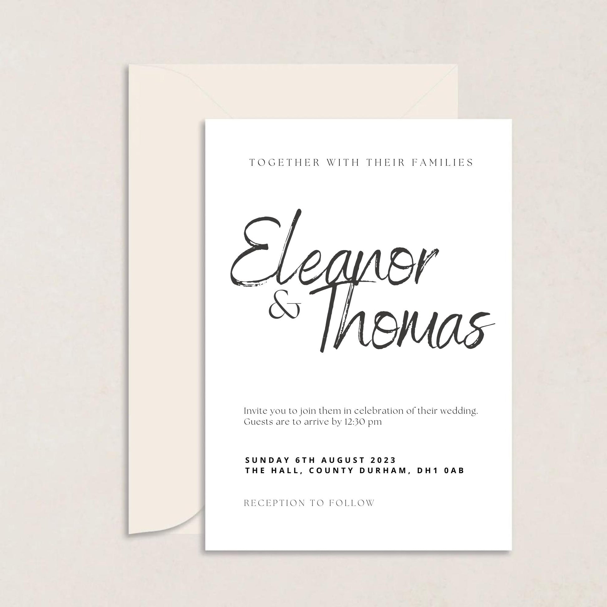 Eleanor Wedding Invitations - Wedding Invitations available at The Ivy Collection | Luxury Wedding Stationery