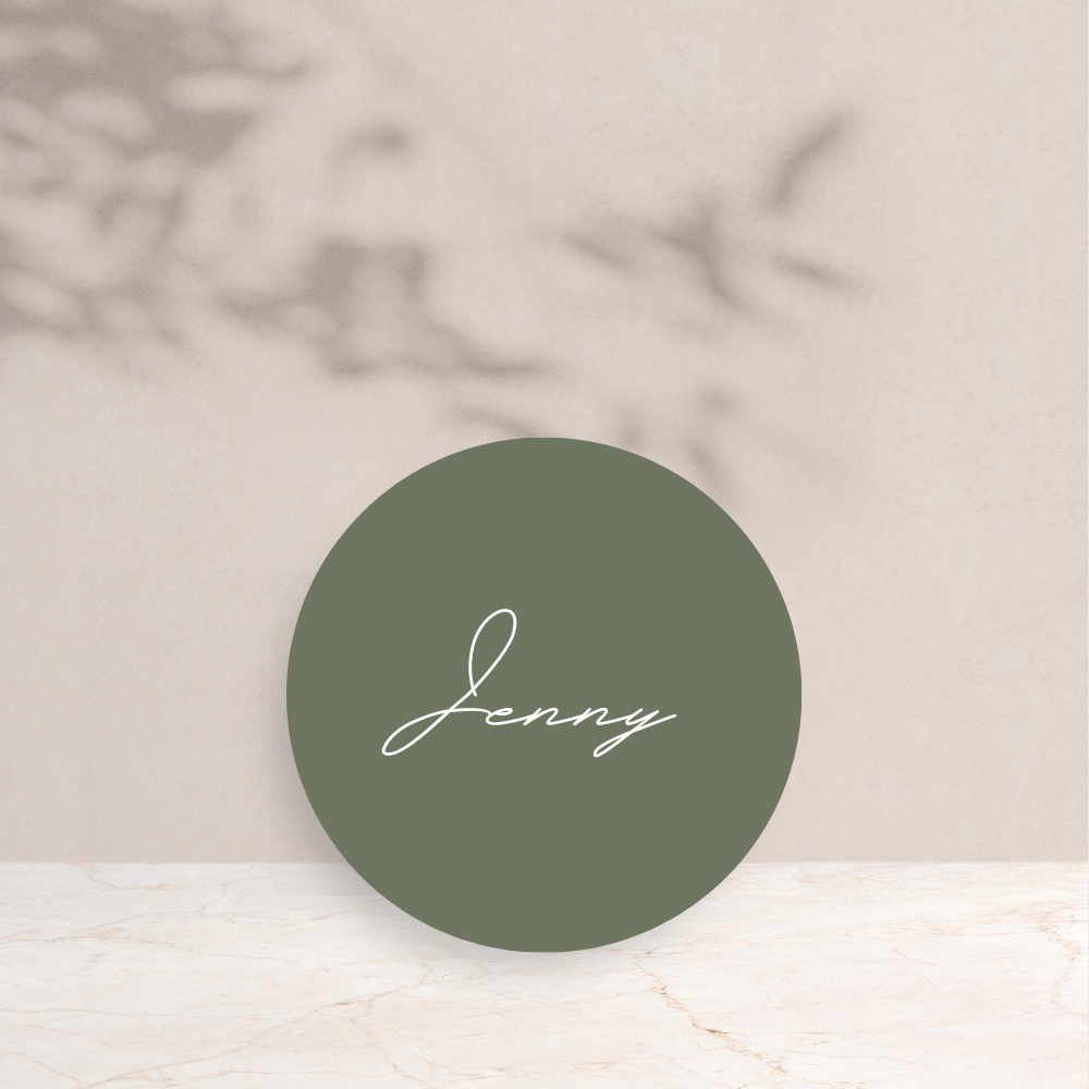 Jenny Wedding Circle Place Cards