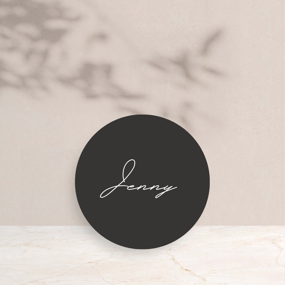 Jenny Wedding Circle Place Cards