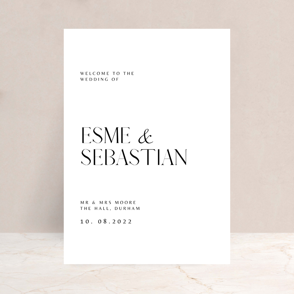 Esme Wedding Welcome Sign