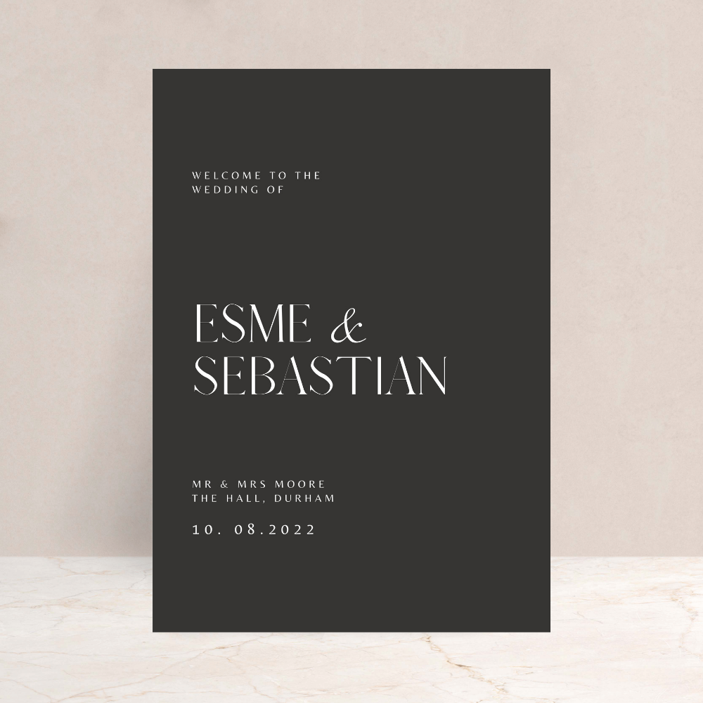 Esme Wedding Welcome Sign