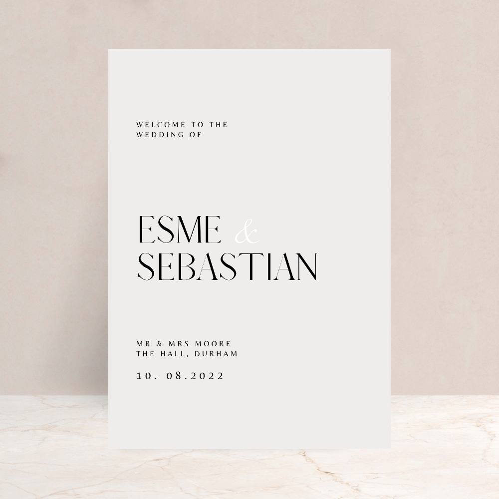 Esme Wedding Welcome Sign