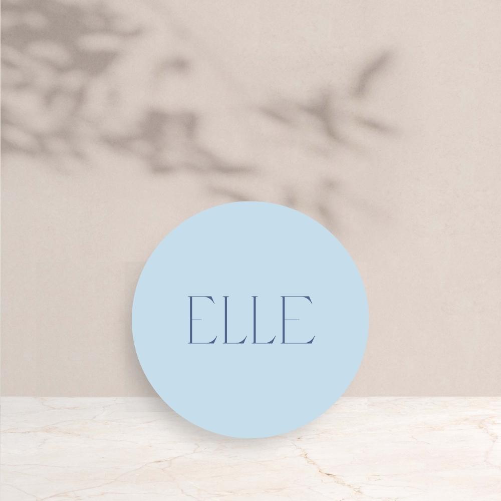 ELLE Wedding Circle Place Cards - Wedding Reception Stationery available at The Ivy Collection | Luxury Wedding Stationery