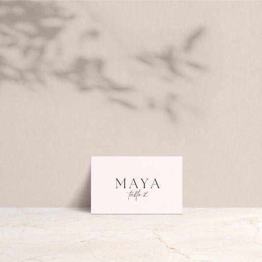 MAYA Wedding Place Cards - Wedding Reception Stationery available at The Ivy Collection | Luxury Wedding Stationery