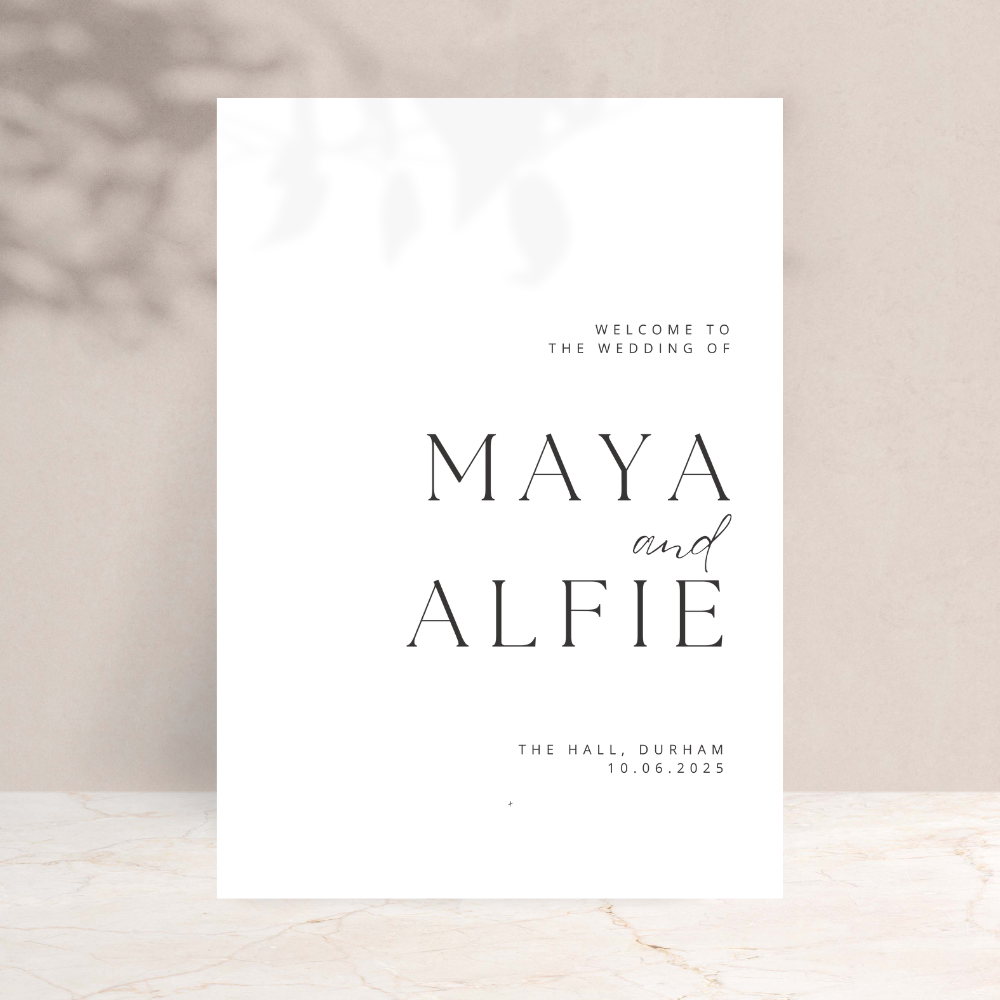 Maya Wedding Welcome Sign