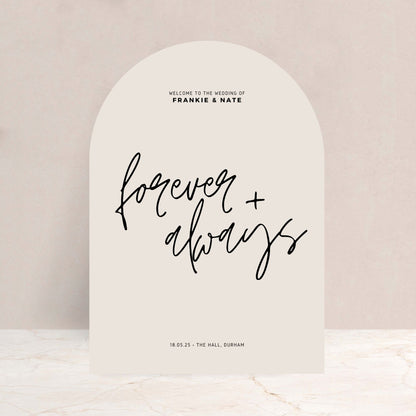 FRANKIE Wedding Welcome Sign - Wedding Ceremony Stationery available at The Ivy Collection | Luxury Wedding Stationery