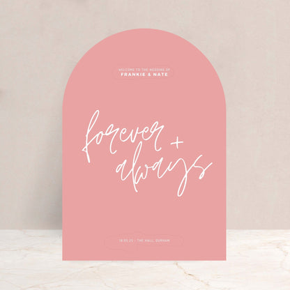 FRANKIE Wedding Welcome Sign - Wedding Ceremony Stationery available at The Ivy Collection | Luxury Wedding Stationery