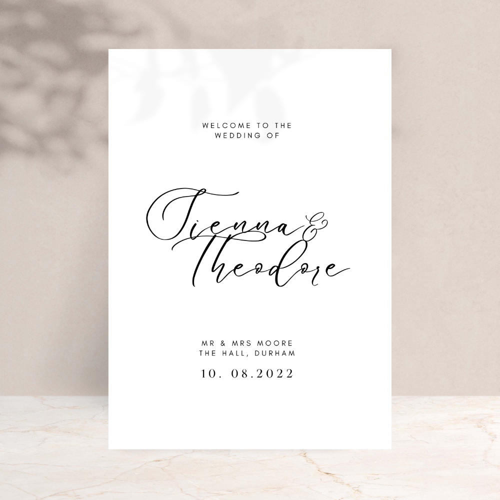 Sienna Wedding Welcome Sign