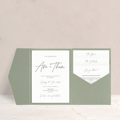 Ava Wedding Luxury Pocketfold Invitation