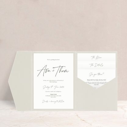 Ava Wedding Luxury Pocketfold Invitation