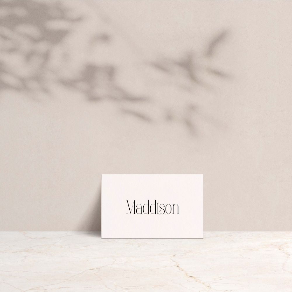 MADDISON Wedding Place Cards - Wedding Reception Stationery available at The Ivy Collection | Luxury Wedding Stationery