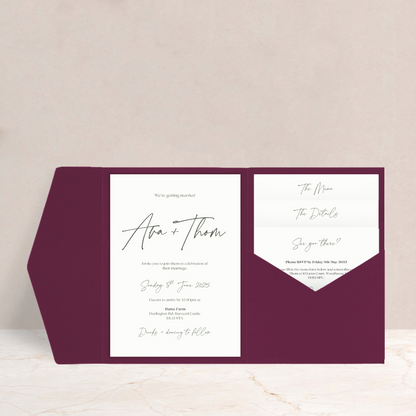 Ava Wedding Luxury Pocketfold Invitation