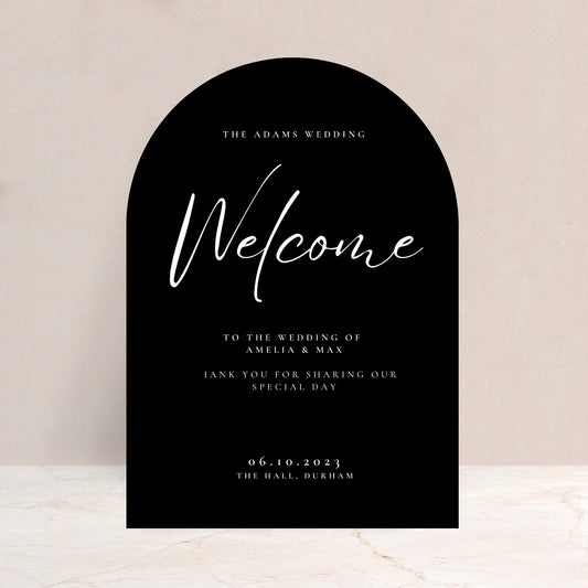 AMELIA Wedding Welcome Sign - Wedding Ceremony Stationery available at The Ivy Collection | Luxury Wedding Stationery