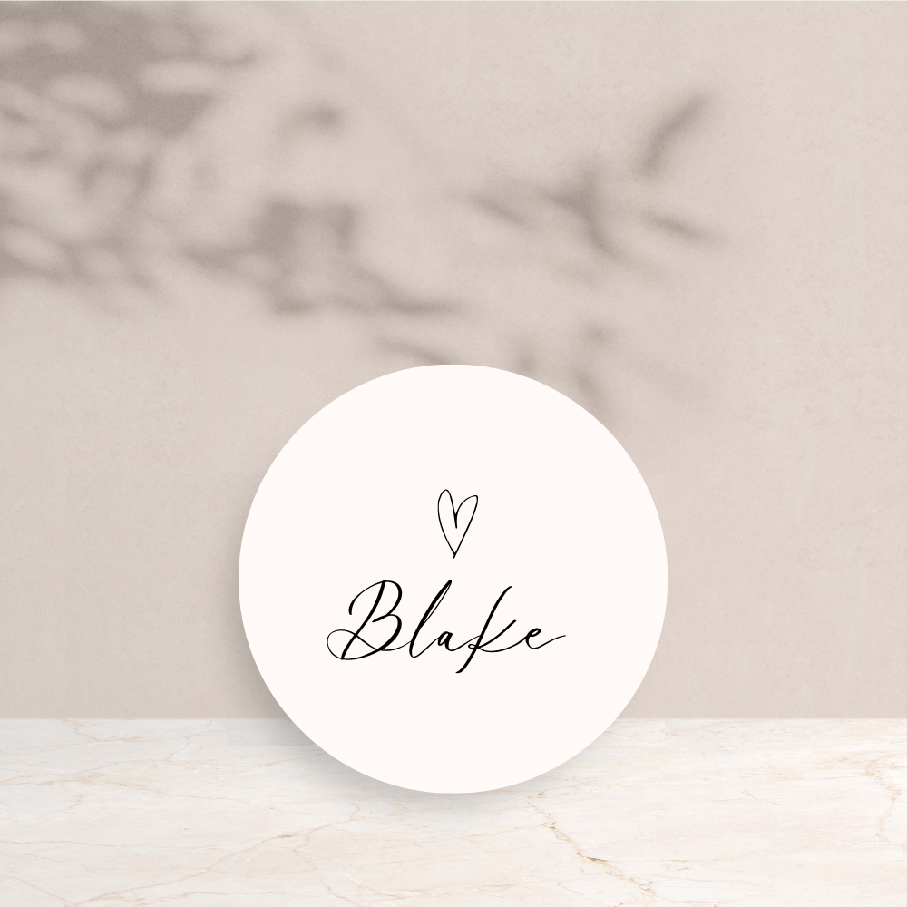 Blake Wedding Circle Place Cards
