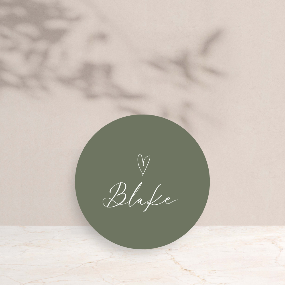 Blake Wedding Circle Place Cards