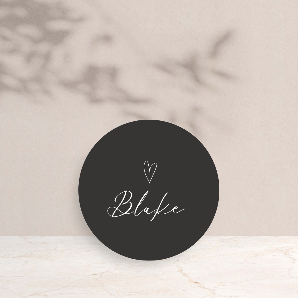 Blake Wedding Circle Place Cards