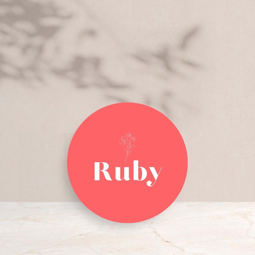 RUBY Wedding Circle Place Cards - Wedding Reception Stationery available at The Ivy Collection | Luxury Wedding Stationery