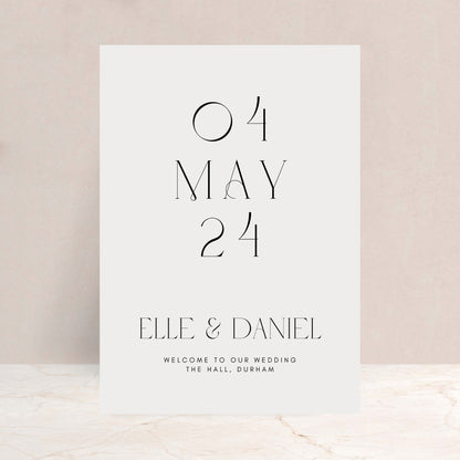 ELLE Wedding Welcome Sign - Wedding Ceremony Stationery available at The Ivy Collection | Luxury Wedding Stationery