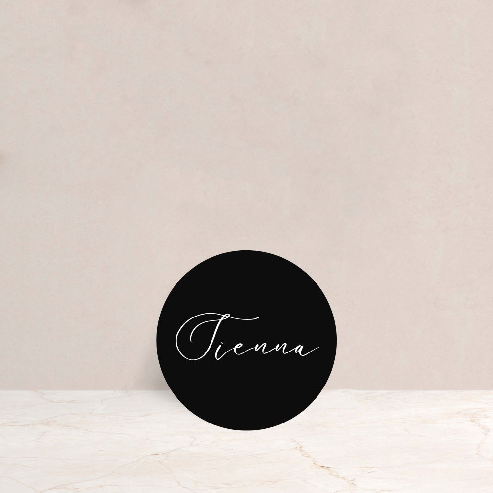 Sienna Wedding Circle Place Cards