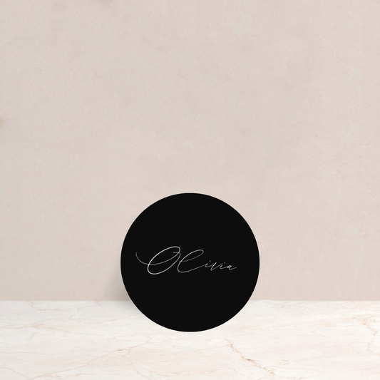 Olivia Wedding Circle Place Cards