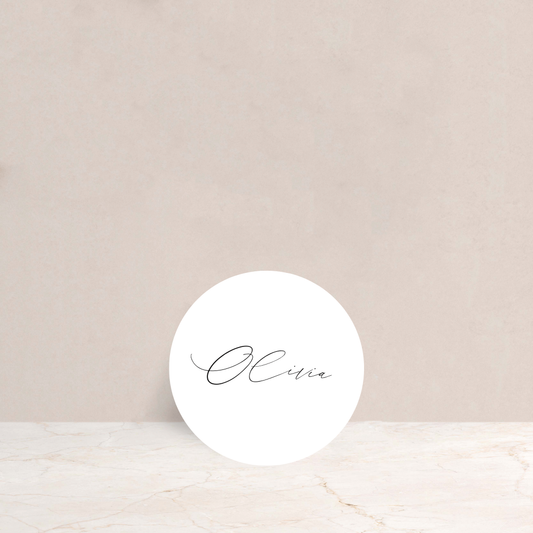 Olivia Wedding Circle Place Cards
