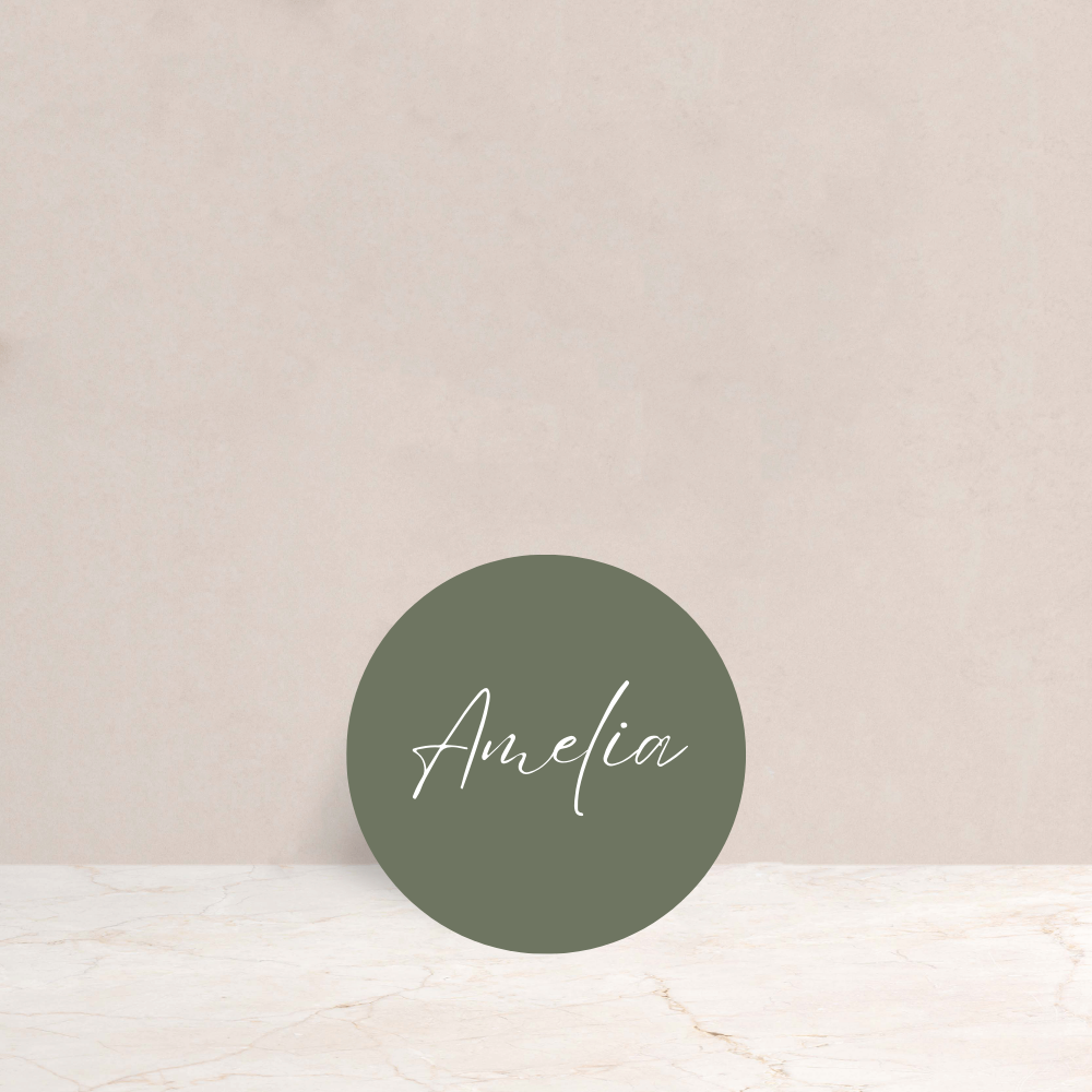 Amelia Wedding Circle Place Cards - The Ivy Collection | Luxury Wedding Stationery