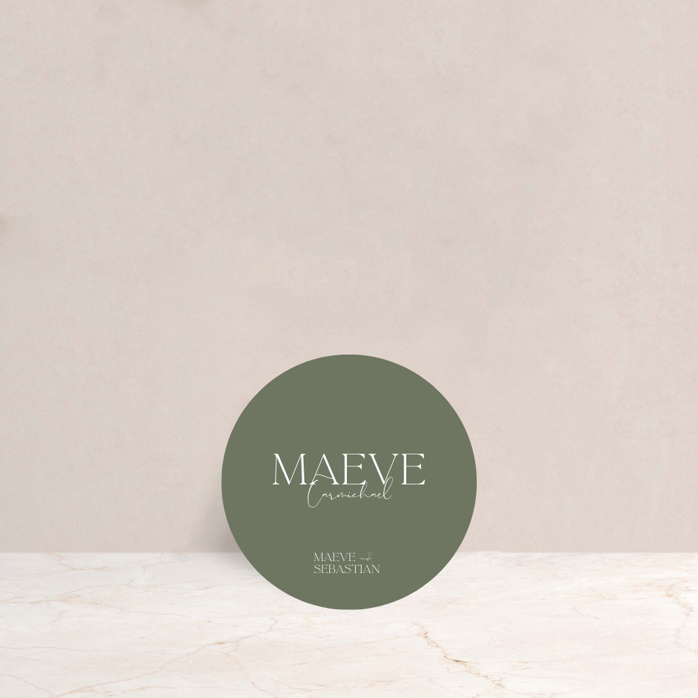 MAEVE Wedding Circle Place Cards - The Ivy Collection | Luxury Wedding Stationery