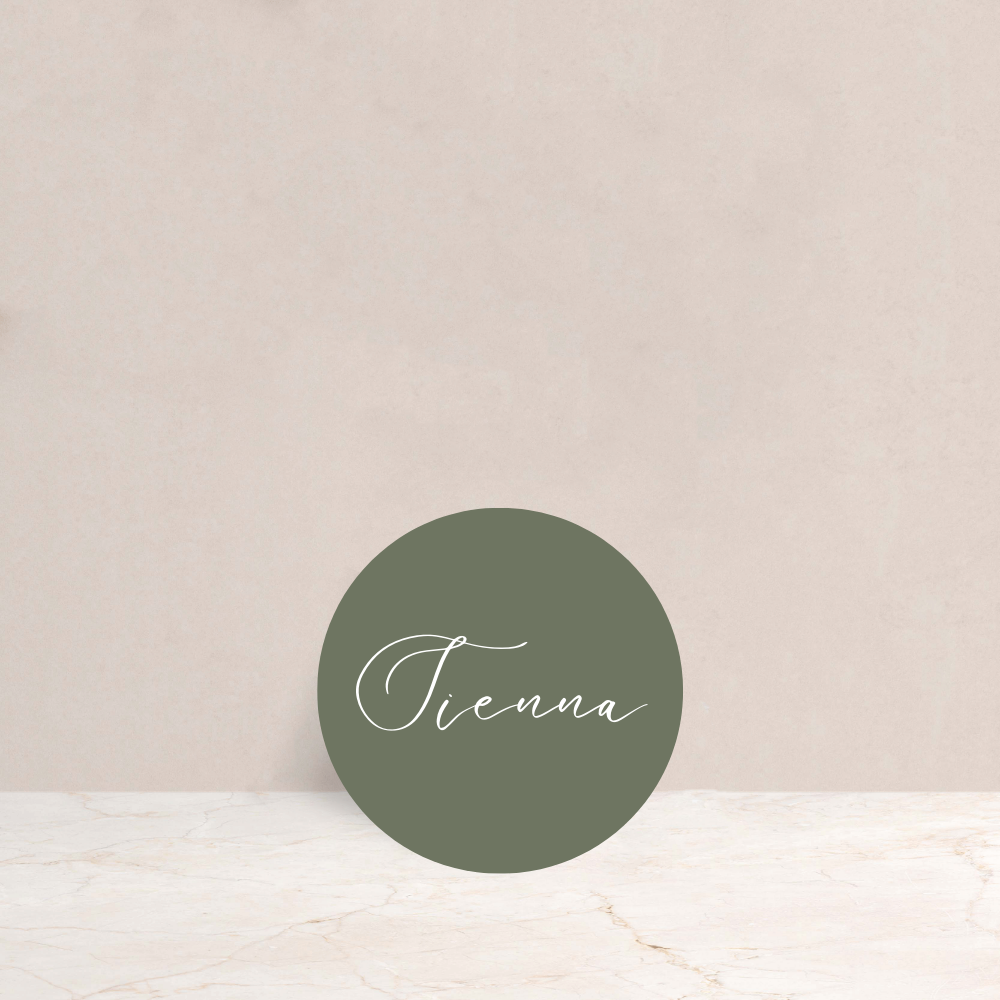 Sienna Wedding Circle Place Cards